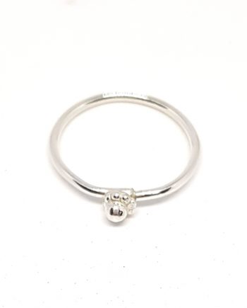 Sterling Silver Bead Flower Ring