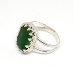 Emerald Green Sea Glass Ring - Queen Collection
