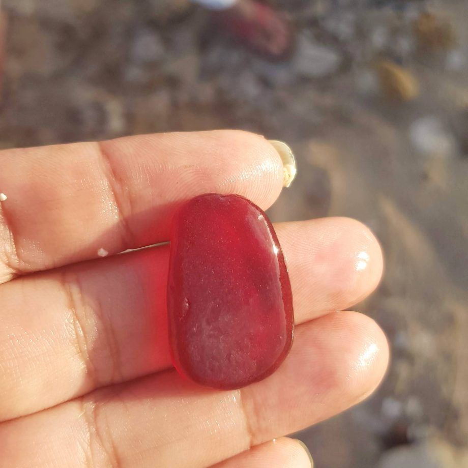 Ruby Red Sea Glass Necklace - Queen Collection