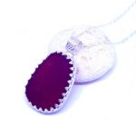 Ruby Red Sea Glass Necklace - Queen Collection
