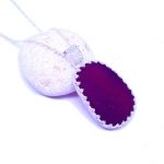 Ruby Red Sea Glass Necklace - Queen Collection