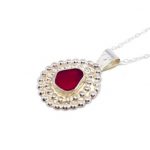 Red Sea Glass Necklace - Caviar Collection