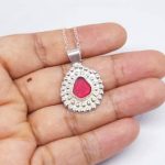 Red Sea Glass Necklace - Caviar Collection