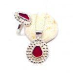 Red Sea Glass Necklace - Caviar Collection