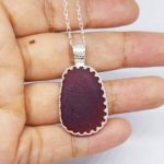 Ruby Red Sea Glass Necklace - Queen Collection