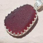 Ruby Red Sea Glass Necklace - Queen Collection