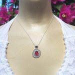 Red Sea Glass Necklace - Caviar Collection