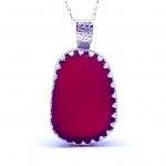 Ruby Red Sea Glass Necklace - Queen Collection