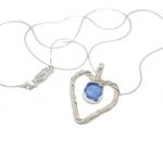 Cornflower Blue Sea Glass - Love Necklace