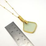 White Sea Glass Necklace special setting