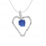 Cornflower Blue Sea Glass - Love Necklace