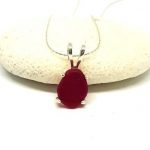 Red Sea Glass - Prong Setting Necklace