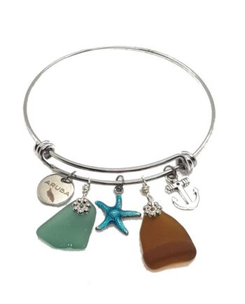 Aruba Sea Glass Bangle Bracelet