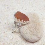 Amber Sea Glass Ring - Queen Collection