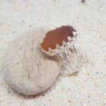 Amber Sea Glass Ring - Queen Collection