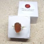 Amber Sea Glass Ring - Queen Collection