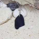 Black Sea Glass Turtle Necklace