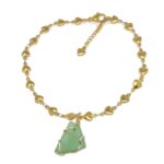 Sea Glass Anklet Bracelet Gold Chain