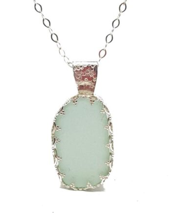 Sea Foam Sea Glass Necklace Special Setting - Queen Collection