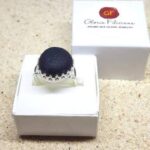 Black Sea Glass Ring - Adjustable - Queen Collection