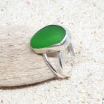 Emerald Green Sea Glass Ring