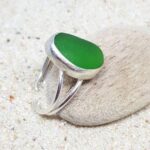 Emerald Green Sea Glass Ring