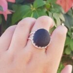 Black Sea Glass Ring - Adjustable - Queen Collection