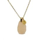 Peach Nugget Sea Glass Pendant
