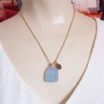 Cornflower blue Nugget Sea Glass Pendant