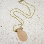 Peach Nugget Sea Glass Pendant