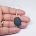 Dark green Nugget Sea Glass Pendant