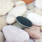 Dark green Nugget Sea Glass Pendant