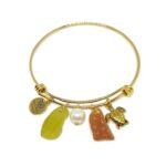 Aruba Sea Glass Bangle Bracelet