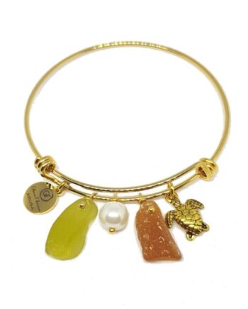 Aruba Sea Glass Bangle Bracelet