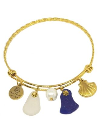 Aruba Sea Glass Bangle Bracelet