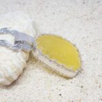 Yellow Sea Glass Necklace Special Setting - Queen Collection