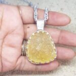 Yellow Sea Glass Necklace Special Setting - Queen Collection