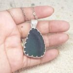 Teal Sea Glass Necklace Special Setting - Queen Collection
