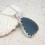 Teal Sea Glass Necklace Special Setting - Queen Collection