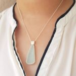 Seafoam Sea Glass Necklace - Queen Collection