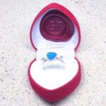 Turquoise Sea Glass Ring with CZ