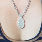 White Sea Glass Necklace Special Setting - Queen Collection