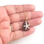 Brown Sea Glass with Starfish Necklace