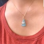 Aqua Sea Glass with Starfish Necklace