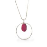 Red Sea Glass - Ring Necklace