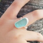 Seafoam Sea Glass Ring - Size 7 - Queen Collection