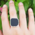 Black Sea Glass Ring - Size 7 - Queen Collection