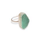 Aqua Sea Glass Ring - Size 7 - Queen Collection