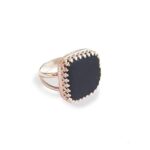 Black Sea Glass Ring - Size 7 - Queen Collection