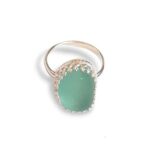 Aqua Sea Glass Ring - Size 8 - Queen Collection